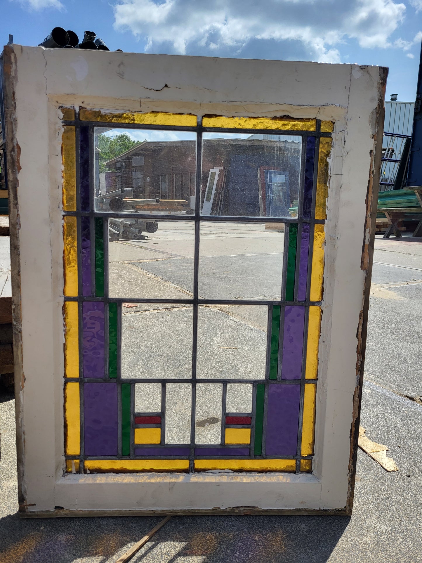 Glas in lood raam 70x53,5cm(GL7)