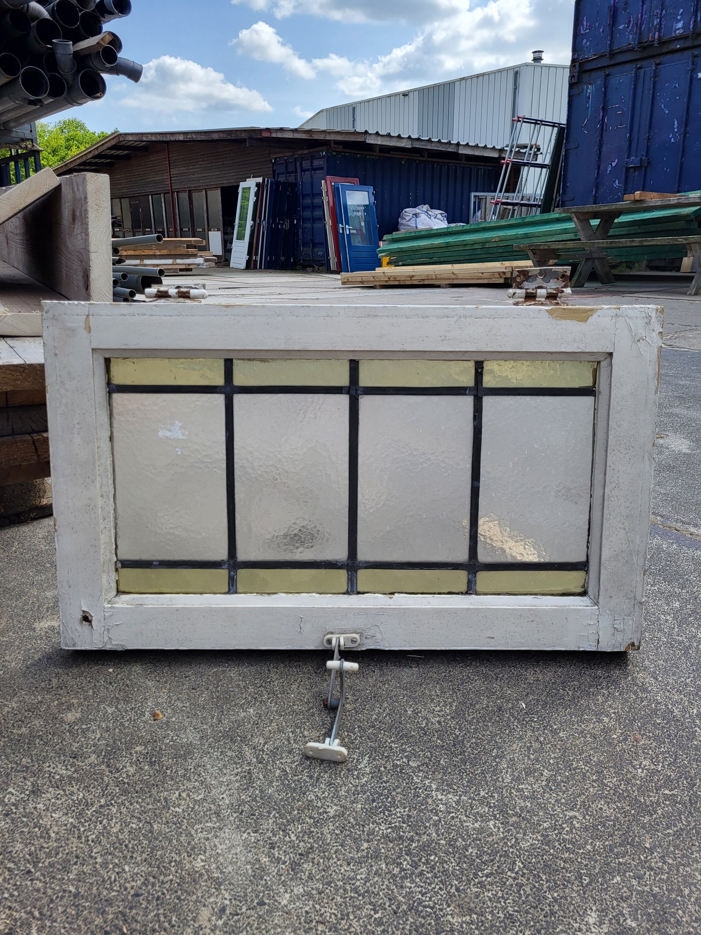 Glas in lood raam 68,5x41cm(GL16)