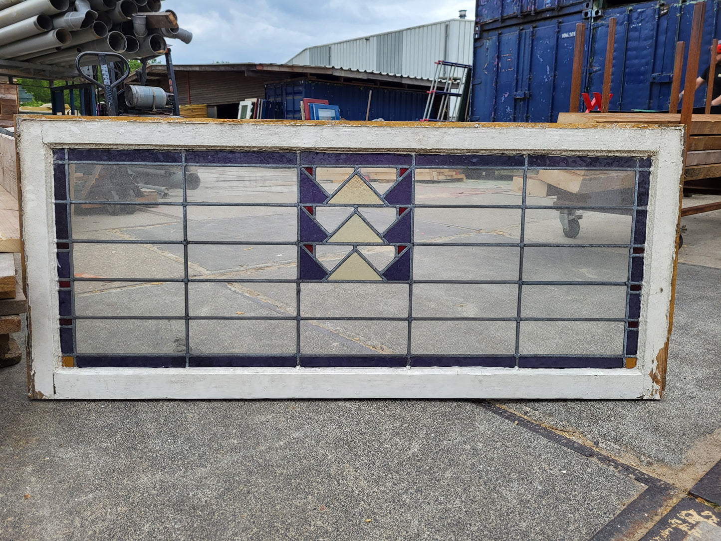 Glas in lood 64,5x142cm(GL48)