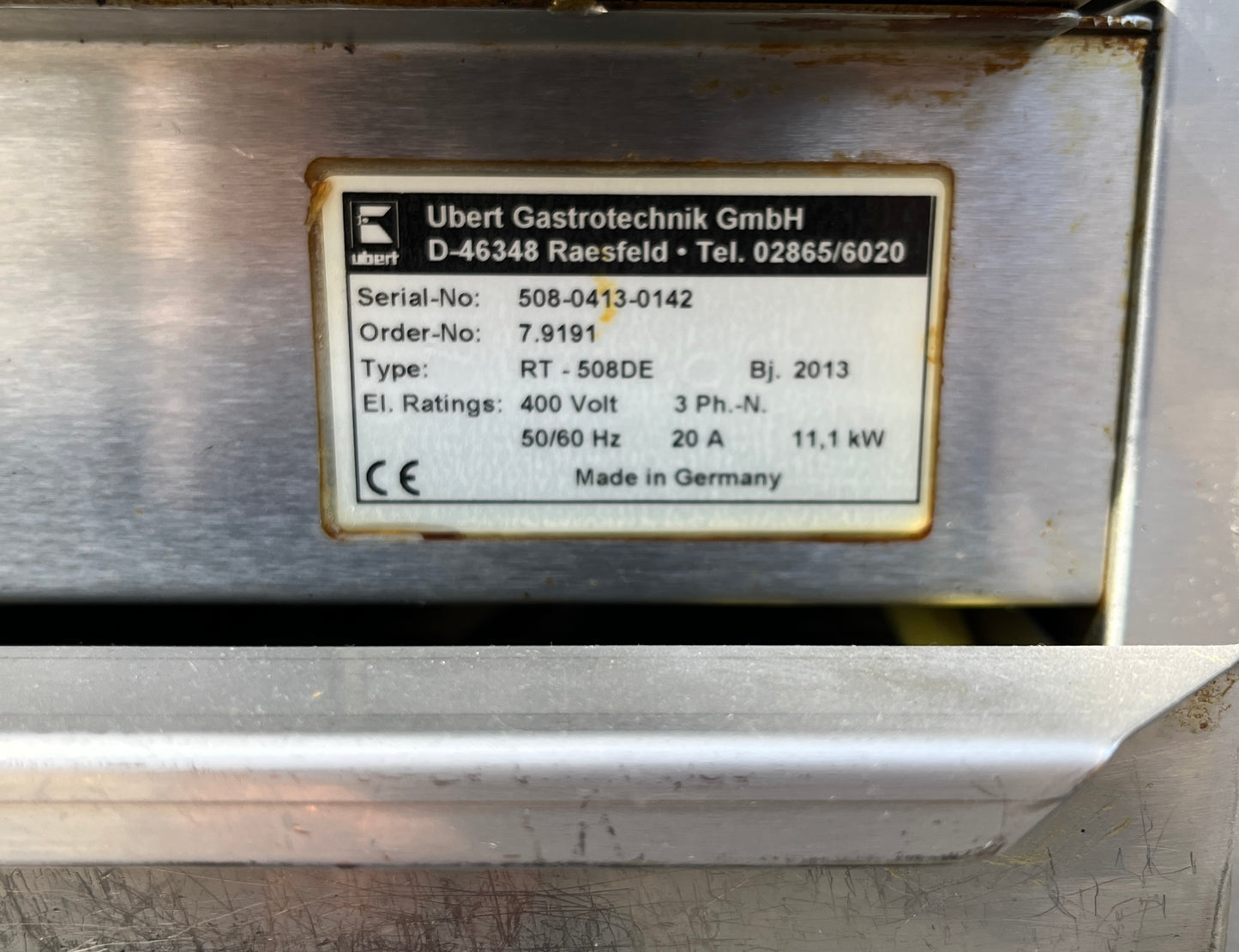 Ubert RT-508DE kippengril 400Volt met 2 mandjes