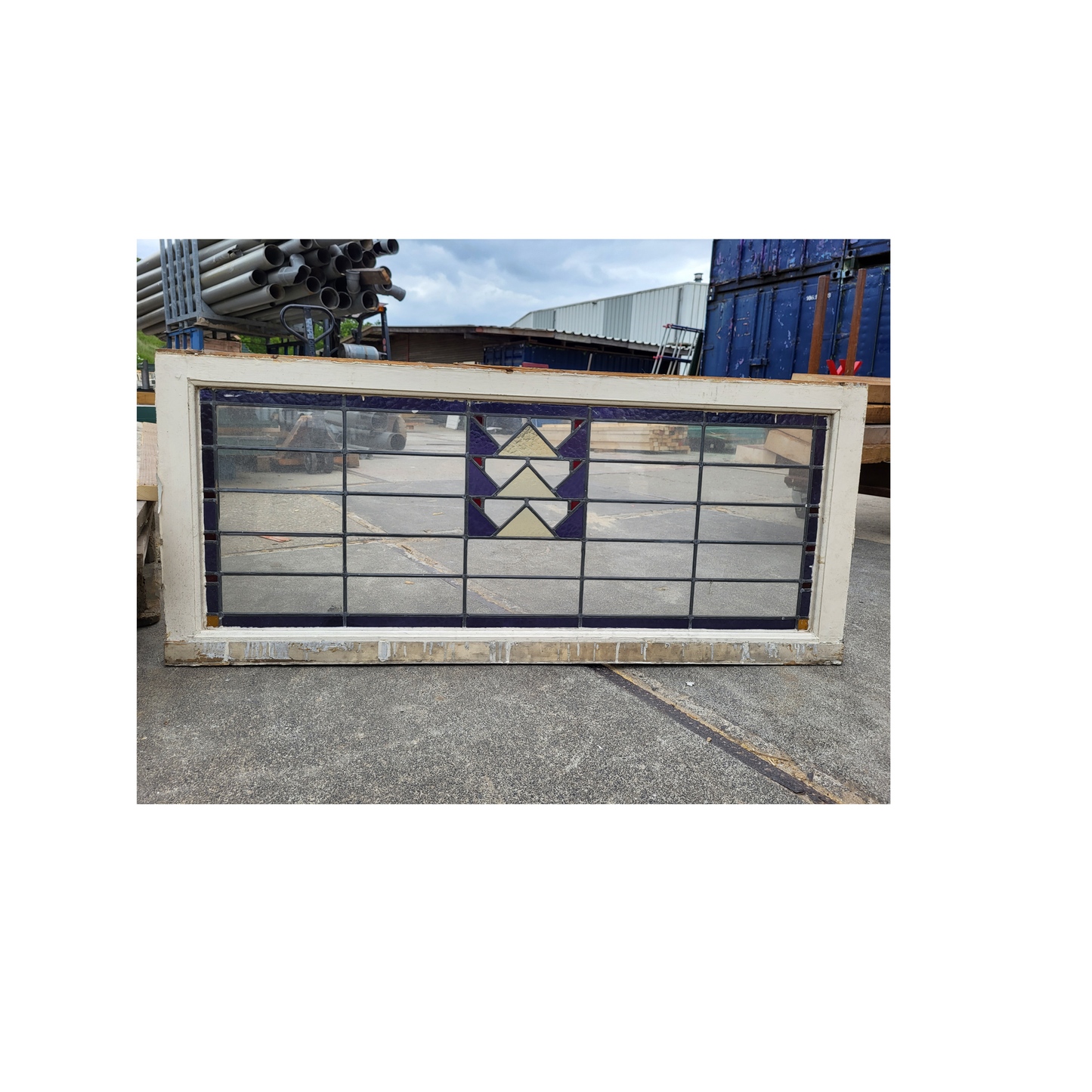 Glas in lood 64,5x142cm(GL48)