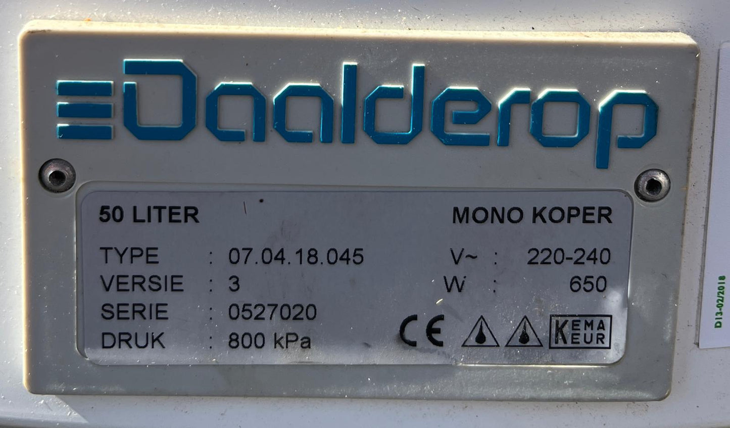 Daalderop 50 liter boiler
