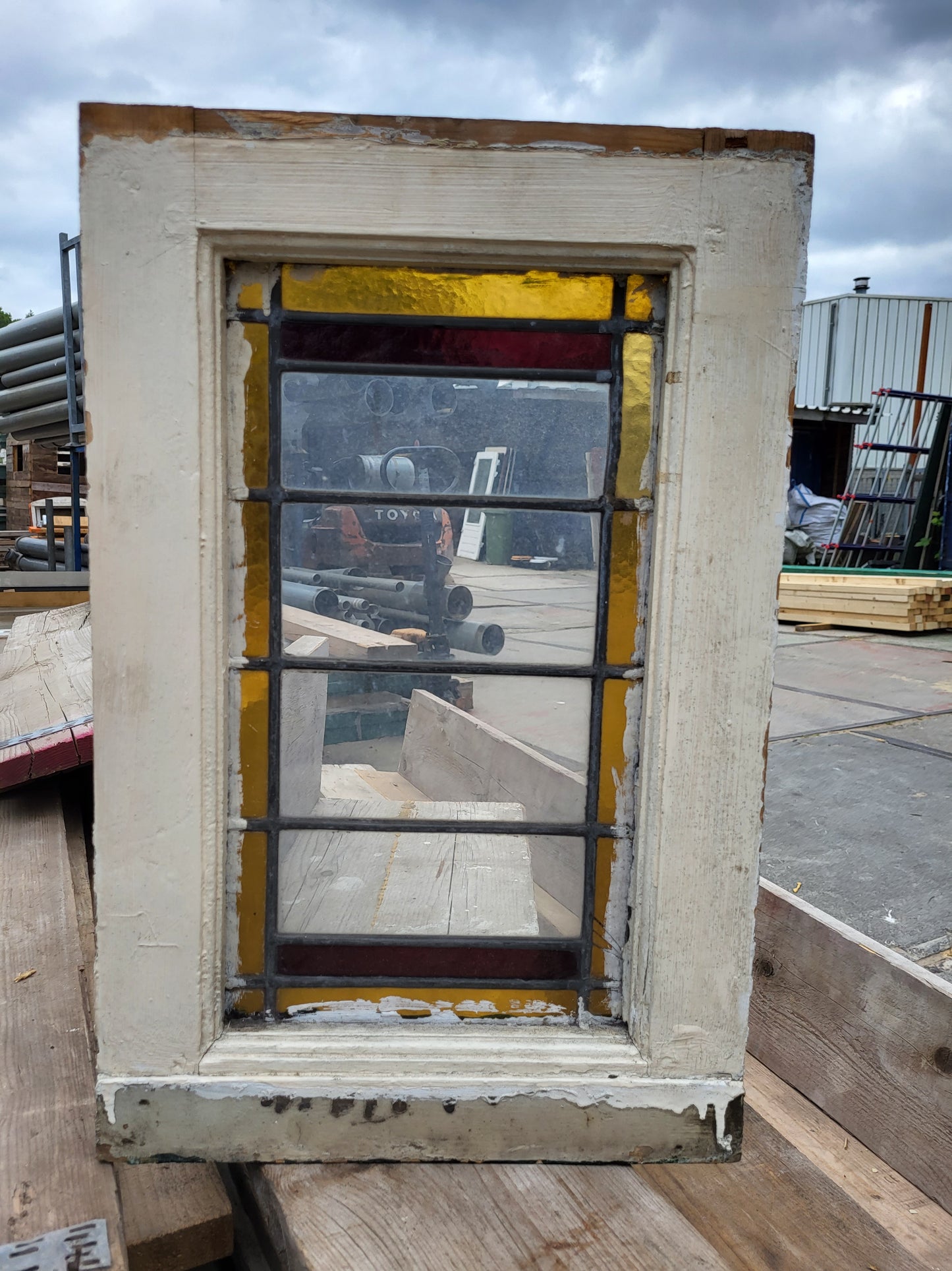 Glas in lood raam 58x38cm(GL63)