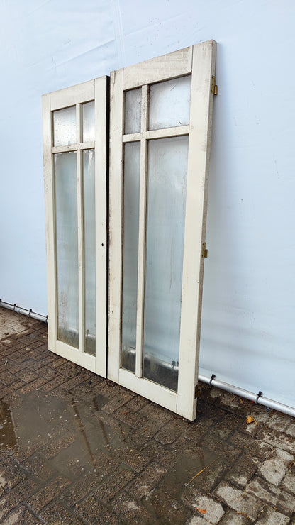 Set deuren met glas 201,5x73cm