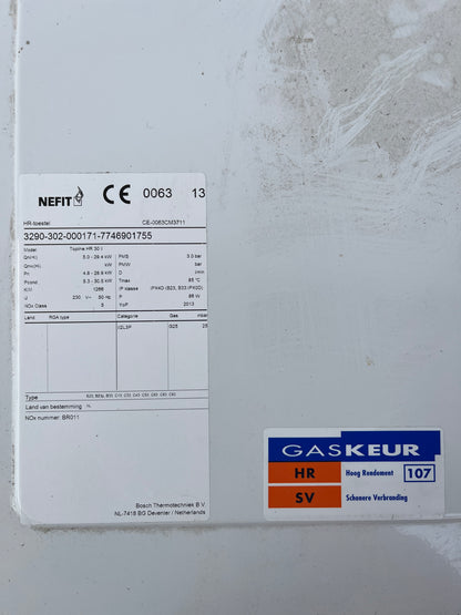 Nefit Topline HR 30 inclusief thermostaat