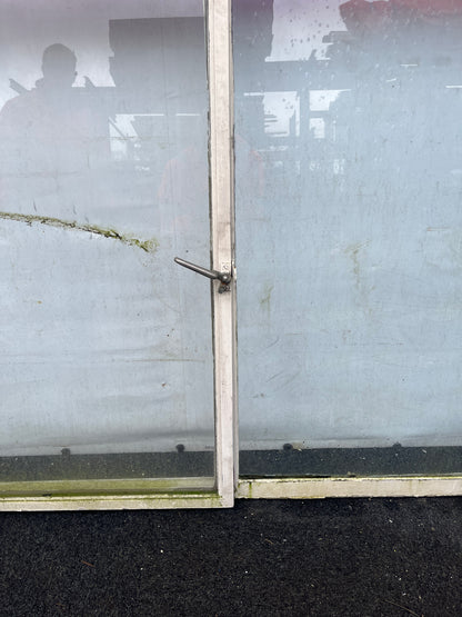 Stalen kozijn met glas in lood ramen 188,5x183cm