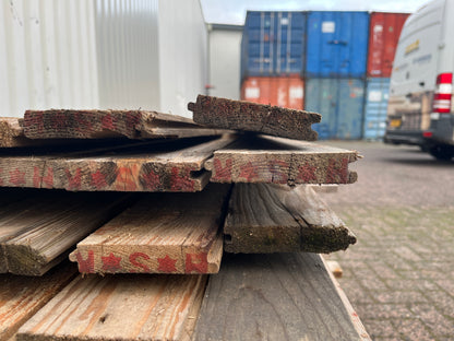 Dakbeschot planken 11,7cm breed en 1,6cm dik 400cm lang