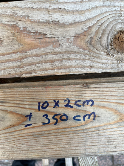 Dakbeschot planken 11,7cm breed en 1,6cm dik 400cm lang