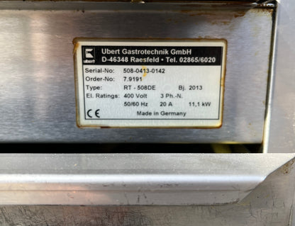 Ubert RT-508DE kippengril 400Volt met 2 mandjes