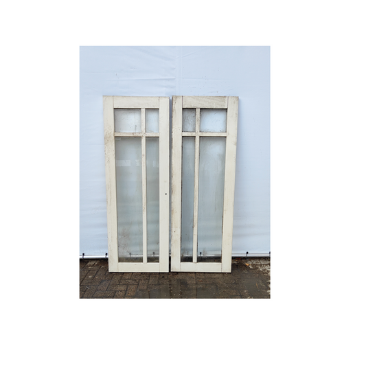 Set deuren met glas 201,5x73cm